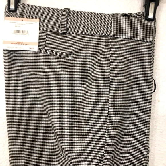Anne Klein Director’s Slim-fit black white houndstooth career capri pants size 2 - Picture 2 of 15